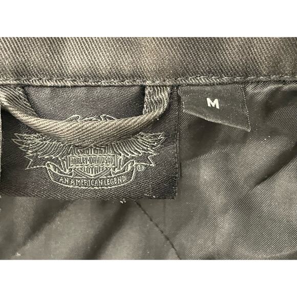 Harley-Davidson Canvas Cotton Blend Full Zip Jacket, Dark Grey, Biker, Men's Med - Picture 9 of 12